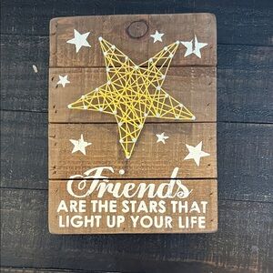 Rustic Wooden Star String Art Decor